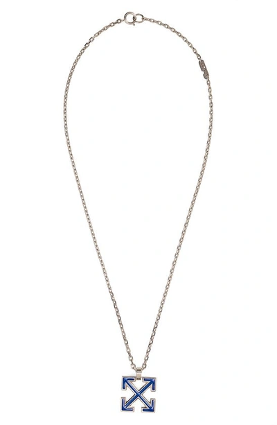 Shop Off-white Arrow Pendant Necklace In Blue