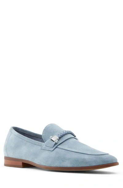 Shop Aldo Hattemseflex Bit Loafer In Light Blue Suede