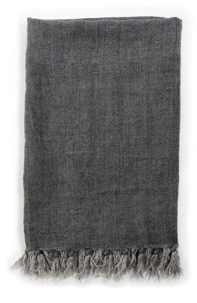 Shop Pom Pom At Home Montauk Throw Blanket In Charcoal