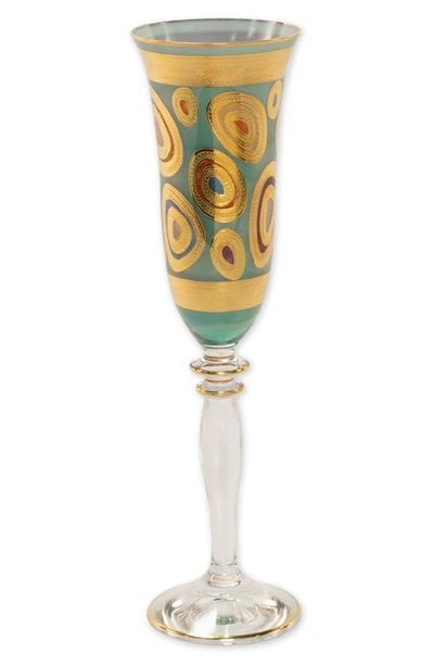 Shop Vietri Regalia Cream Champagne Glass In Aqua