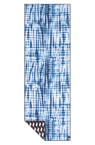 Shop Slowtide Suva Reversible Yoga Towel In Medium Blue