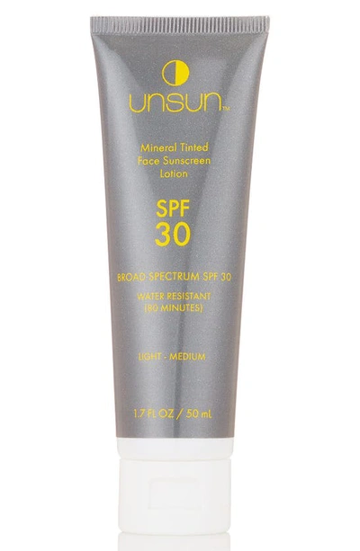 Shop Unsun Mineral Tinted Face Sunscreen Lotion Spf 30, 1.7 oz In Beige