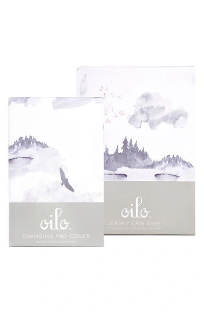 Shop Oilo Misty Mountain Changing Pad Cover & Fitted Crib Sheet Set