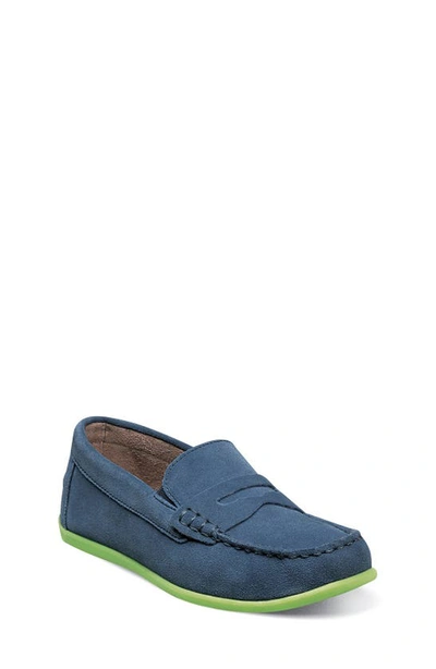 Shop Florsheim Kids' Jasper Jr Loafer In Blue Suede