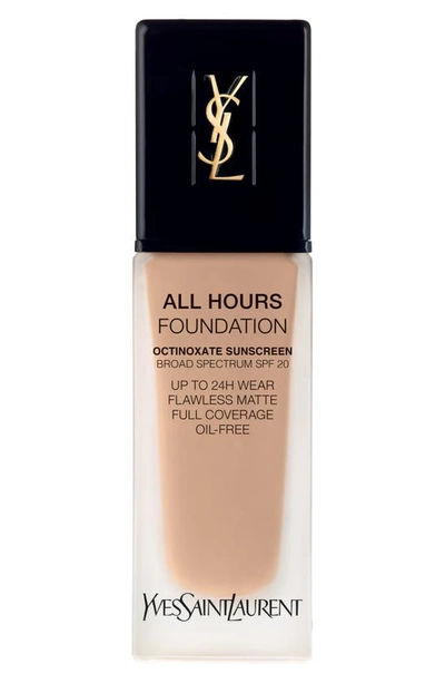Saint Laurent All Hours Full Coverage Matte Foundation Broad Spectrum Spf 20 In B30 Almond