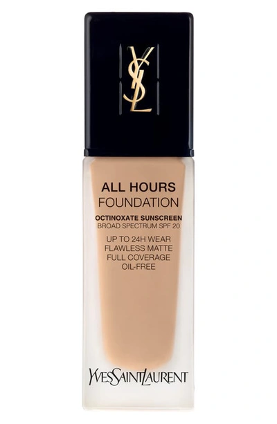 Shop Saint Laurent All Hours Full Coverage Matte Foundation Broad Spectrum Spf 20 In Bd30 Warm Almond