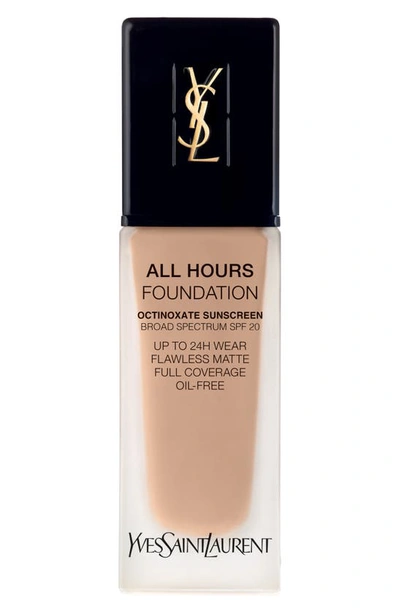 Shop Saint Laurent All Hours Full Coverage Matte Foundation Broad Spectrum Spf 20 In Bd25 Warm Beige