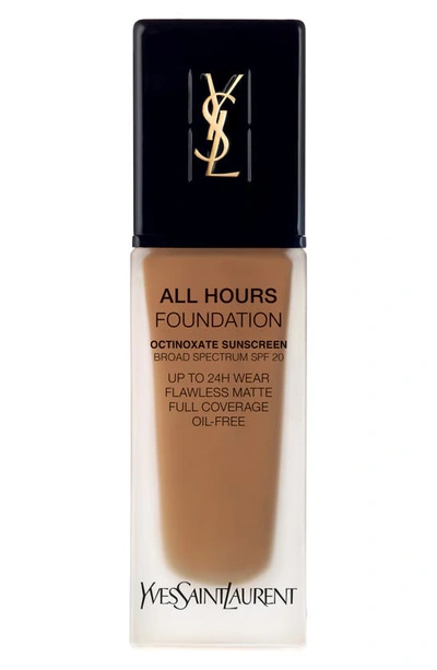 Shop Saint Laurent All Hours Full Coverage Matte Foundation Broad Spectrum Spf 20 In B80 Chocolate
