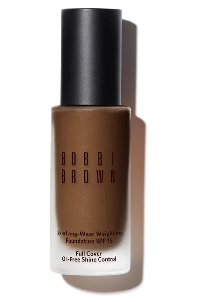 Shop Bobbi Brown Skin Long-wear Weightless Liquid Foundation With Broad Spectrum Spf 15 Sunscreen, 1 oz In W-096 Warm Walnut