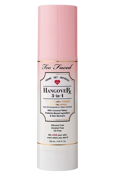 Too Faced Hangover 3-in-1 Replenishing Primer & Setting Spray 4 oz/ 120 ml  In Hangover Spray | ModeSens