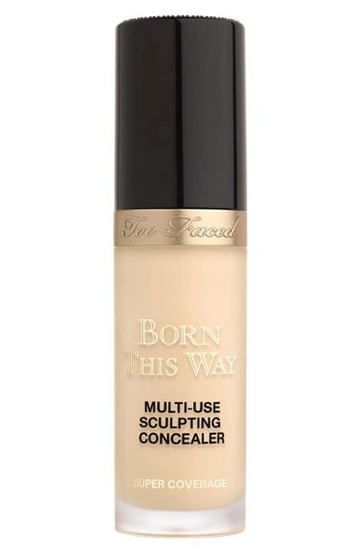 Shop Too Faced Born This Way Super Coverage Multi-use Sculpting Concealer, 0.5 oz In Vanilla