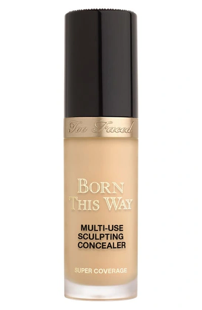 Shop Too Faced Born This Way Super Coverage Multi-use Sculpting Concealer, 0.5 oz In Golden Beige