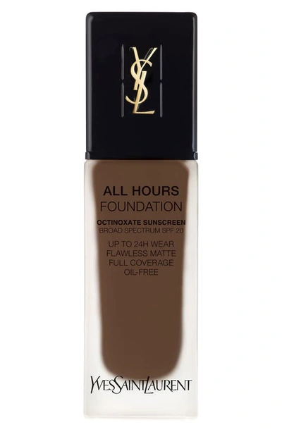 Shop Saint Laurent All Hours Full Coverage Matte Foundation Broad Spectrum Spf 20 In B95 Espresso