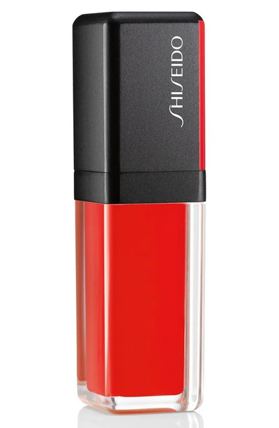 Shop Shiseido Lacquerink Lip Shine In Red Flicker