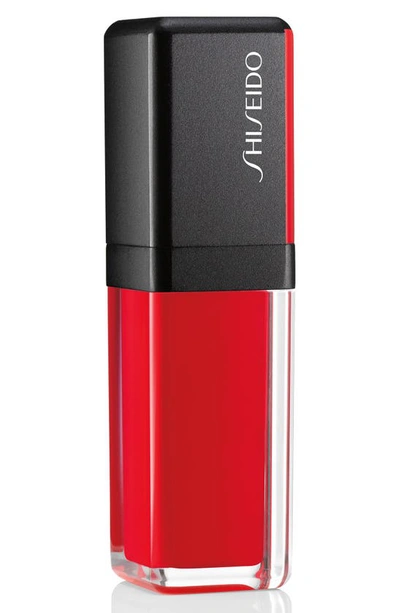 Shop Shiseido Lacquerink Lip Shine In Techno Red