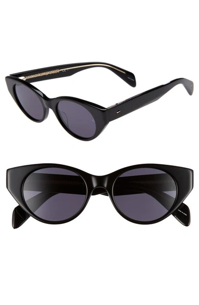 Shop Rag & Bone 49mm Cat Eye Sunglasses In Black