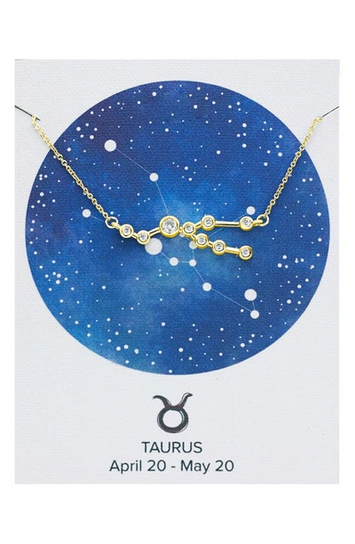 Shop Sterling Forever Constellation Necklace In Gold - Taurus