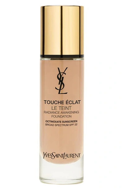 Shop Saint Laurent Touche Eclat Le Teint Radiant Liquid Foundation With Spf 22 In Br30 Cool Almond