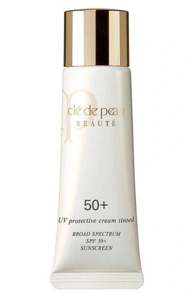 Shop Clé De Peau Beauté Uv Protective Cream Tinted Spf 50+ In Ocher