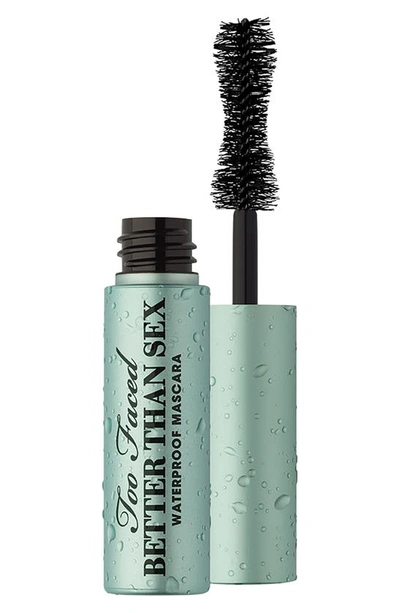 Too Faced Mini Better Than Sex Waterproof Mascara Mini Size Black - 0.17 oz/ 5 ml In Black