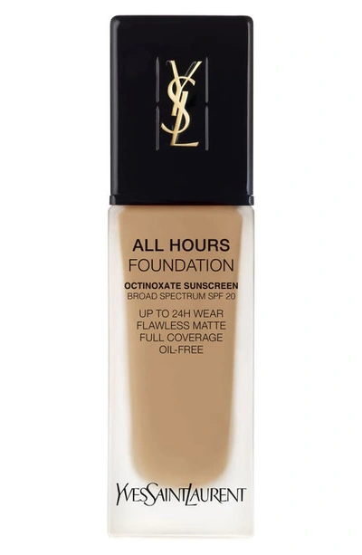 Shop Saint Laurent All Hours Full Coverage Matte Foundation Broad Spectrum Spf 20 In Bd55 Warm Toffee