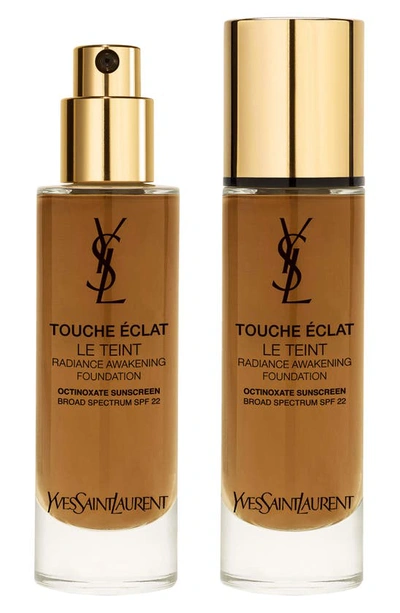Shop Saint Laurent Touche Eclat Le Teint Radiant Liquid Foundation With Spf 22 In Bd70 Warm Mocha
