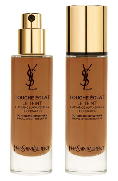 Shop Saint Laurent Touche Éclat Le Teint Radiant Liquid Foundation With Spf 22 In B75 Hazelnut