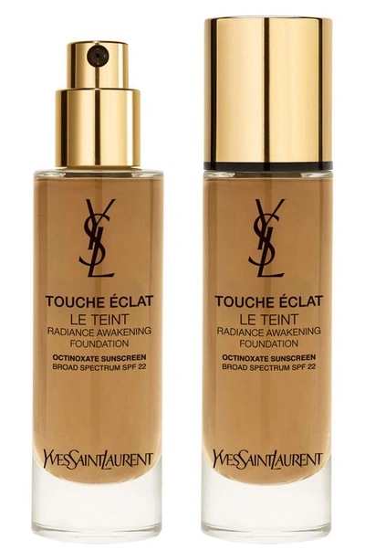 Shop Saint Laurent Touche Éclat Le Teint Radiant Liquid Foundation With Spf 22 In Bd65 Warm Bronze