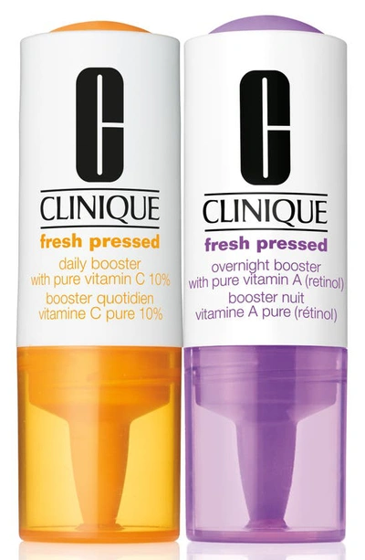 Shop Clinique Fresh Pressed Clinical Daily + Overnight Boosters In 1-pack