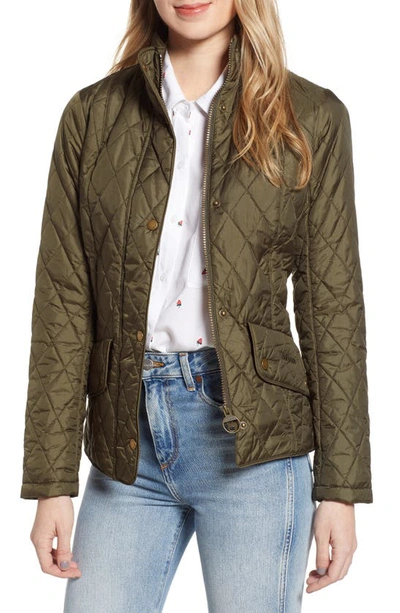 Shop Barbour Flyweight Quilted Jacket In Olive