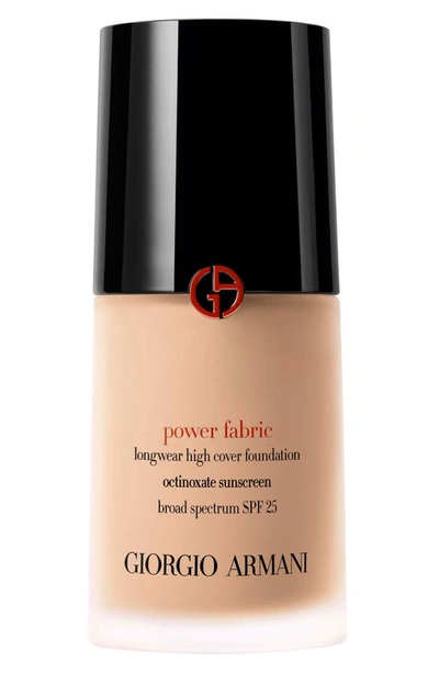 Shop Giorgio Armani Power Fabric Full-coverage Liquid Foundation With Spf 25 In 06 - Medium/warm Undertone