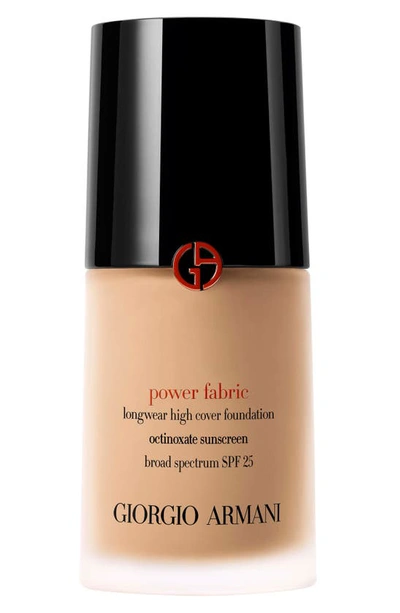 Shop Giorgio Armani Power Fabric Full-coverage Liquid Foundation With Spf 25 In 06.5 - Med/neutral Undertone