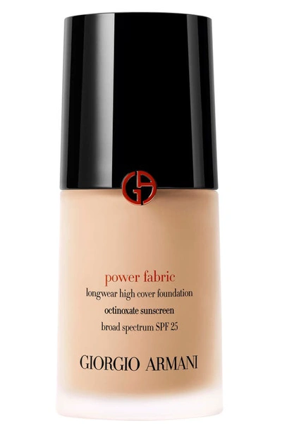 Shop Giorgio Armani Power Fabric Full-coverage Liquid Foundation With Spf 25 In 05 - Light/neutral Undertone