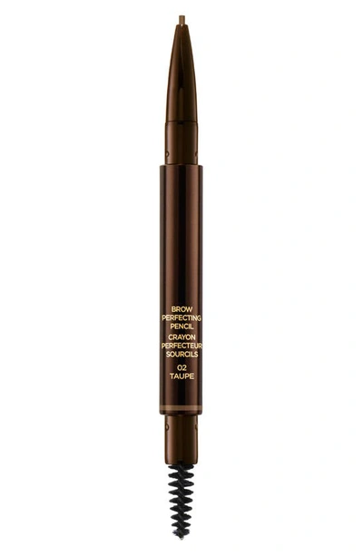 Shop Tom Ford Brow Perfecting Pencil In 02 Taupe