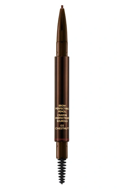 Shop Tom Ford Brow Perfecting Pencil In 03 Chestnut