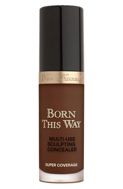 Shop Too Faced Born This Way Super Coverage Multi-use Sculpting Concealer, 0.5 oz In Ganache
