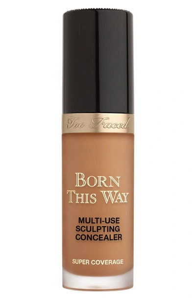 Shop Too Faced Born This Way Super Coverage Multi-use Sculpting Concealer, 0.5 oz In Caramel