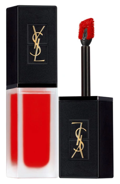 Shop Saint Laurent Tatouage Couture Velvet Cream Matte Liquid Lipstick In 201 Rouge Tatouage