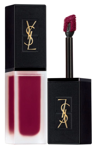 Shop Saint Laurent Tatouage Couture Velvet Cream Matte Liquid Lipstick In 209 Anti-social Prune