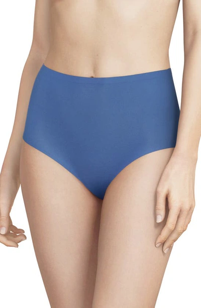 Shop Chantelle Lingerie Soft Stretch High Waist Briefs In Northern Blue