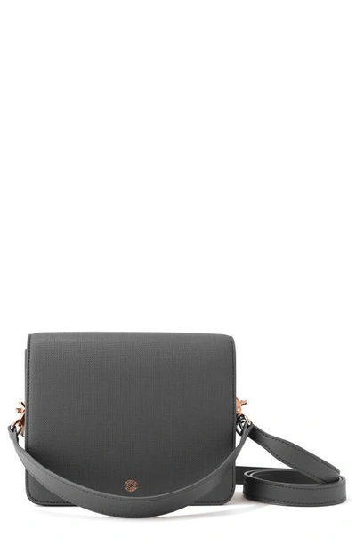 Shop Dagne Dover Epic Coated Canvas Crossbody Bag In Graphite