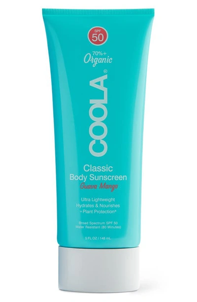 Shop Coolar Suncare Guava Mango Classic Body Organic Sunscreen Lotion Spf 50, 3.4 oz