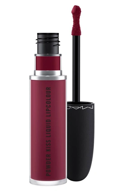 Shop Mac Cosmetics Powder Kiss Liquid Lipcolour In Burning Love