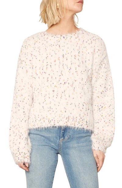 Shop Cupcakes And Cashmere Whitney Confetti Fuzzy Pullover In Marshmallow