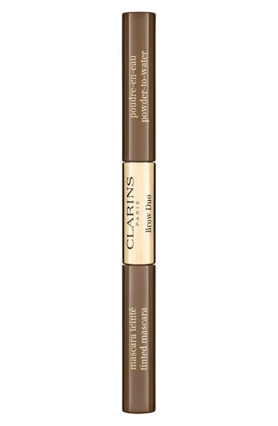 Shop Clarins Brow Powder & Tinted Brow Gel Duo In 03 Cool Brown