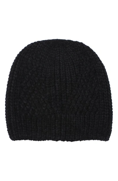 Shop Rebecca Minkoff Chenille Traveling Rib Beanie In Black