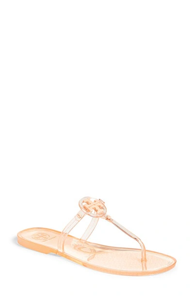Shop Tory Burch Mini Miller Jelly Thong Sandal In Peach