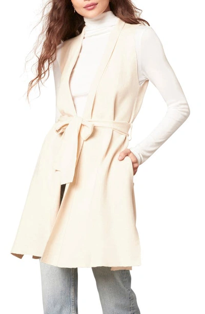 Shop Cupcakes And Cashmere Penelope Belted Vest In Birch White