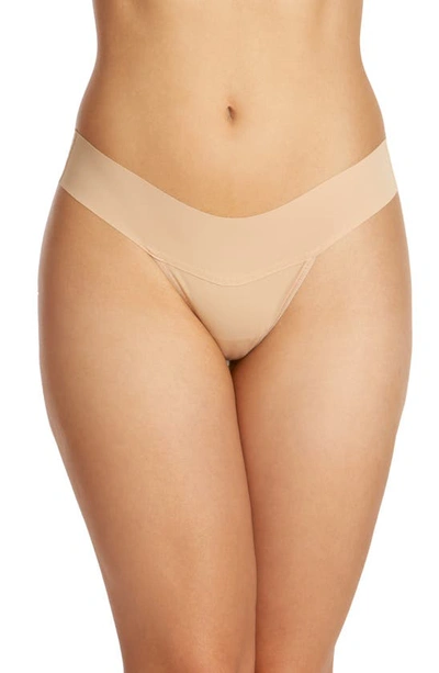 Shop Hanky Panky Breathe Natural Thong In Taupe