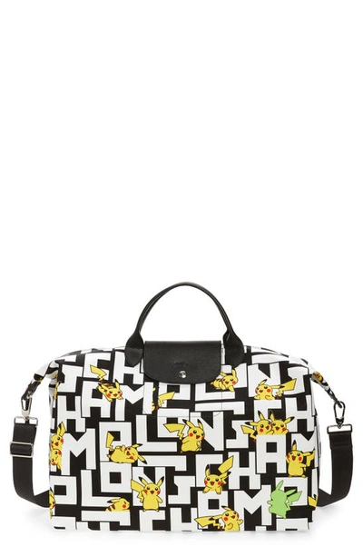 Longchamp X Pokemon Pikachu 18-inch Travel Bag In Black/ White | ModeSens